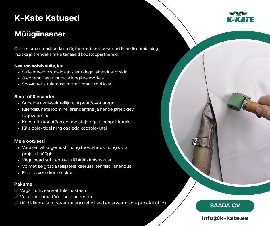 K-Kate Katused OÜ Müügiinsener