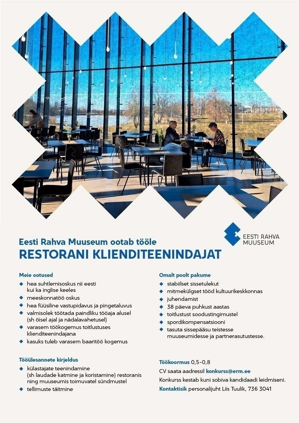 Eesti Rahva Muuseum Restorani klienditeenindaja