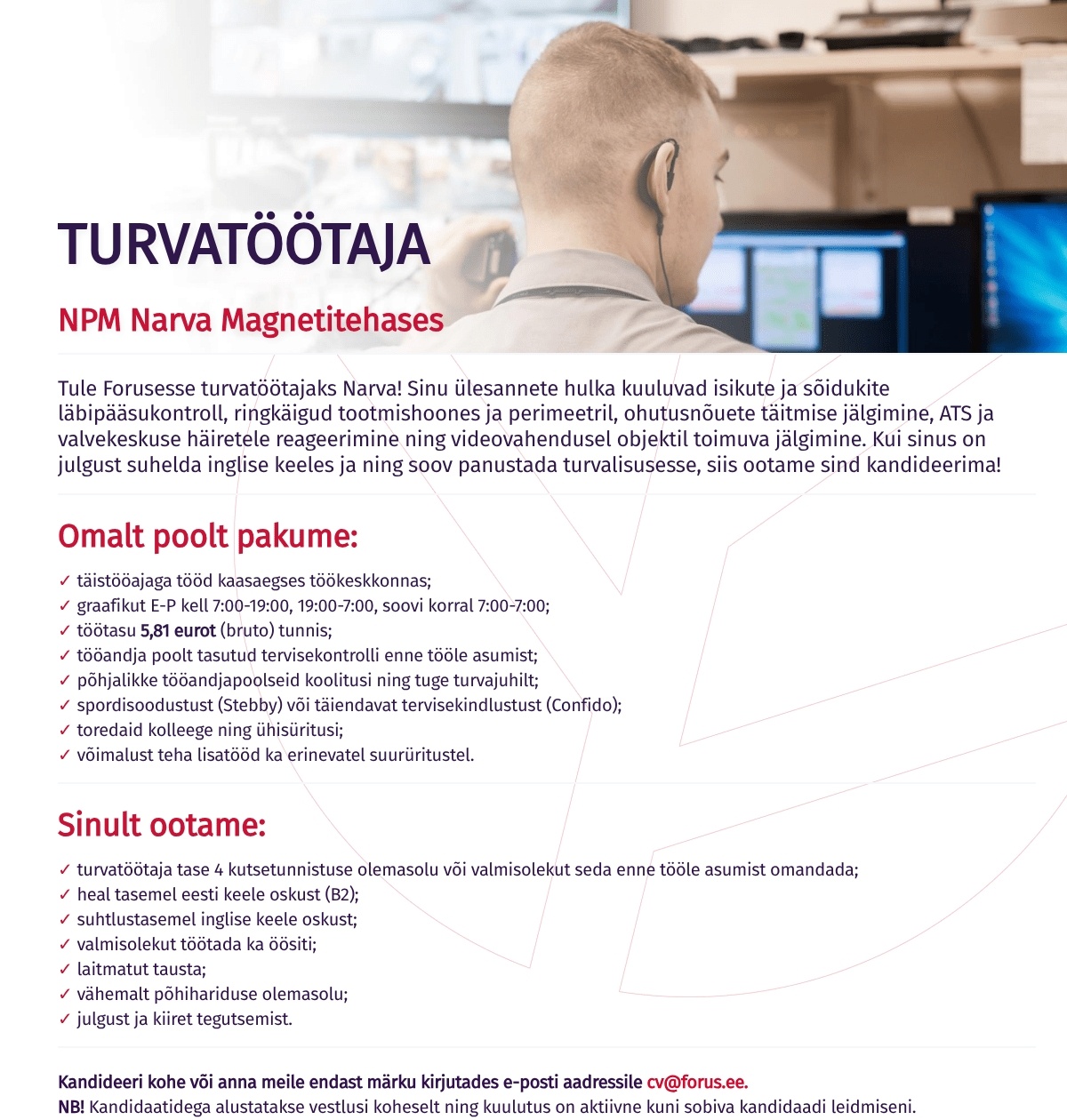 Forus Security AS Turvatöötaja Narvas