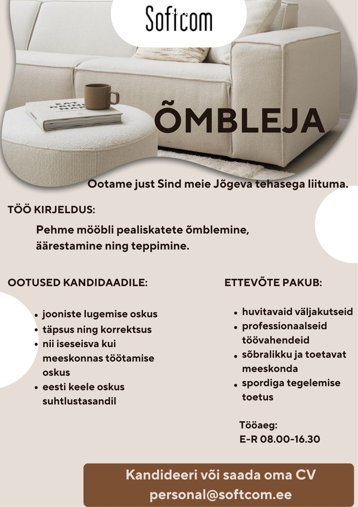 Softcom OÜ Õmbleja