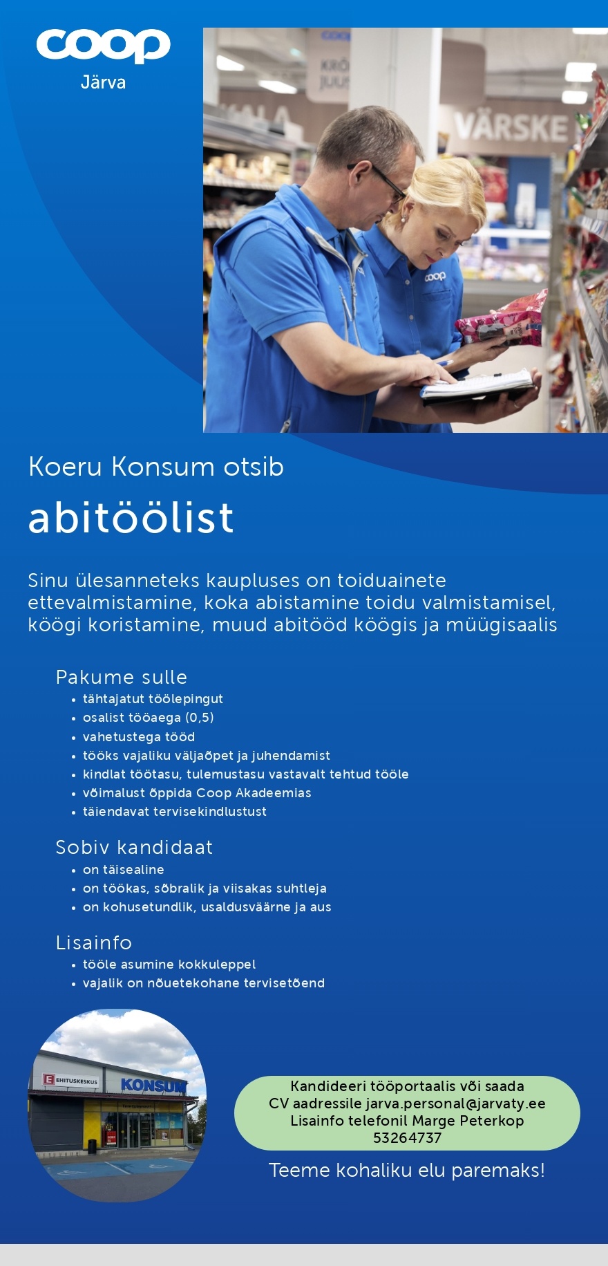 Coop Järva ABITÖÖLINE Koeru Konsum (Coop Järva)