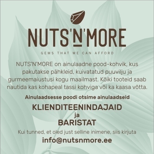 NUTS'N'MORE (Nutsnmore OÜ) Klienditeenindaja