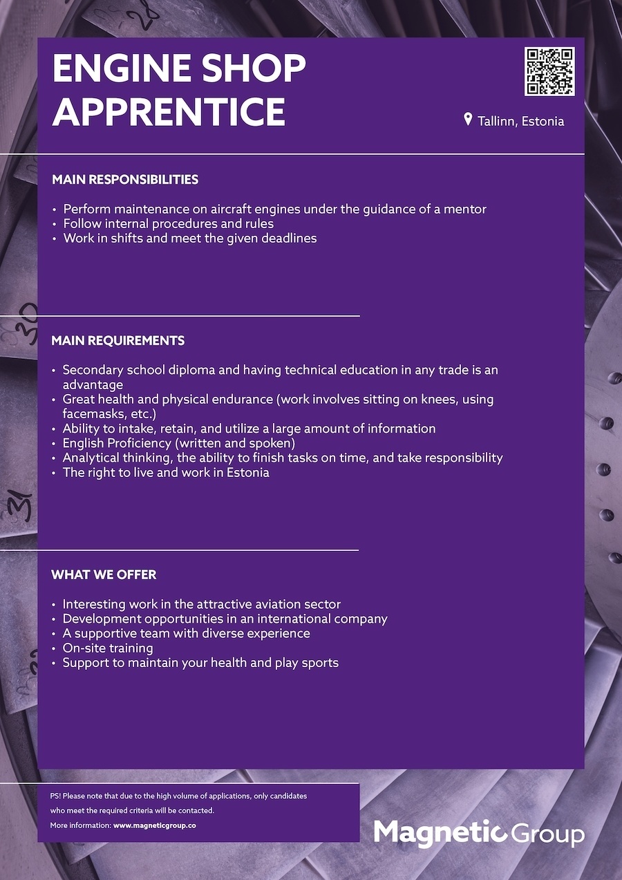 Magnetic MRO AS Engine Shop Apprentice