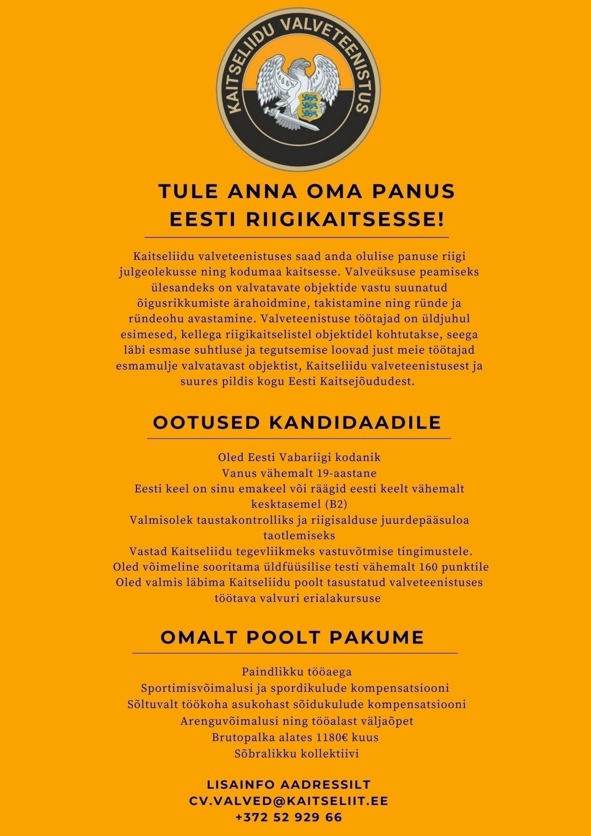 KAITSELIIT VALVEÜKSUSLANE