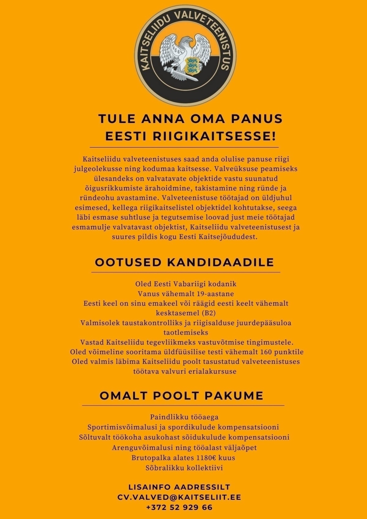 KAITSELIIT VALVEÜKSUSLANE