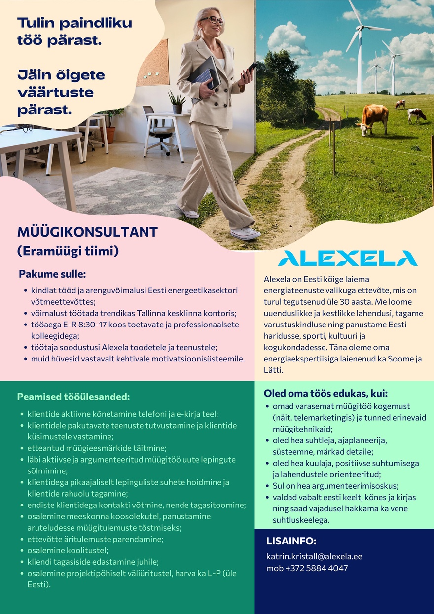 AS Alexela Müügikonsultant (Eramüügi tiimi)
