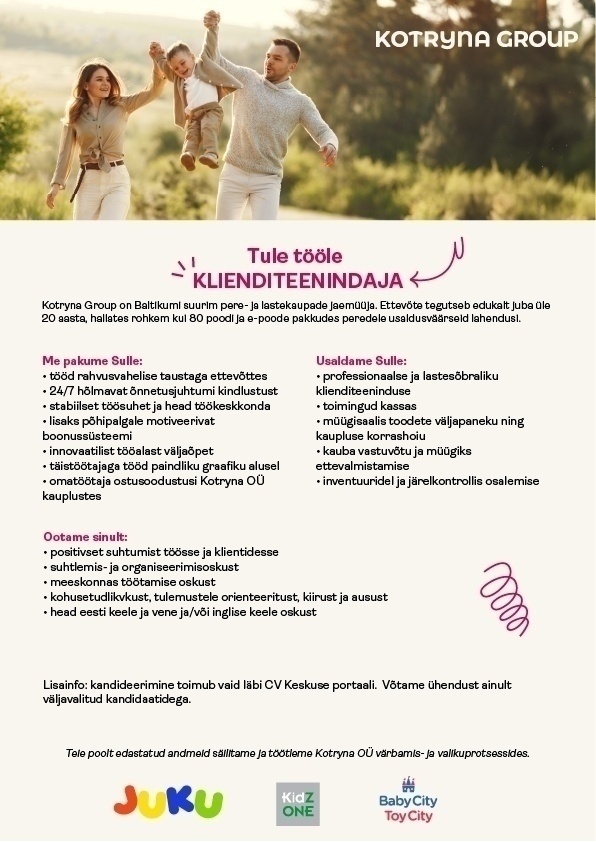 Kotryna OÜ Jõhvi JUKU kaupluse klienditeenindaja