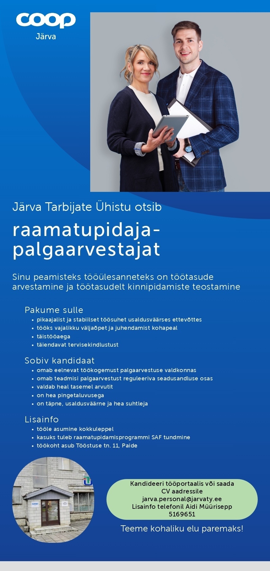Coop Järva RAAMATUPIDAJA-PALGAARVESTAJA (Coop Järva)