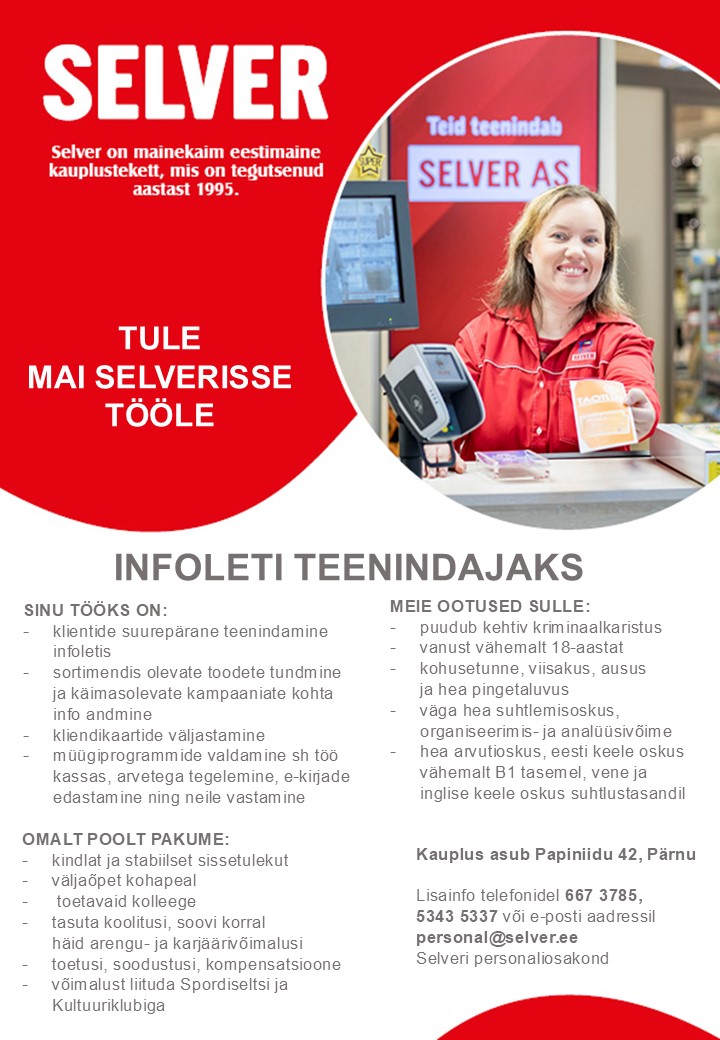 Selver Infoteenindaja Mai Selveris