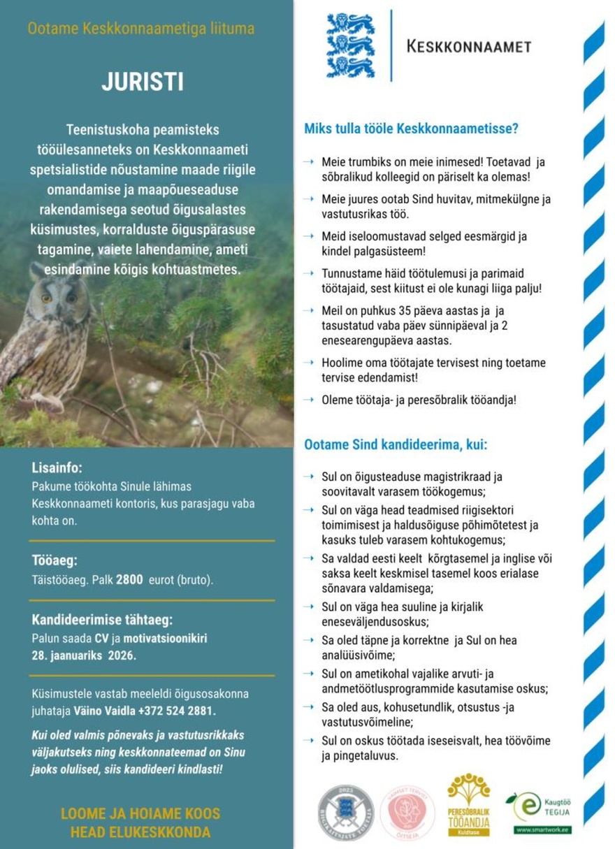 Keskkonnaamet Jurist