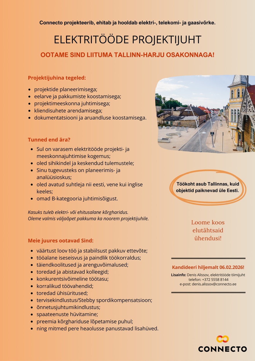 Connecto Elektritööde projektijuht