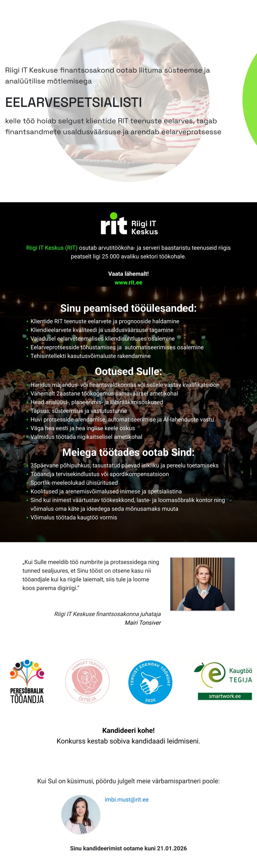 Riigi IT Keskus Eelarvespetsialist