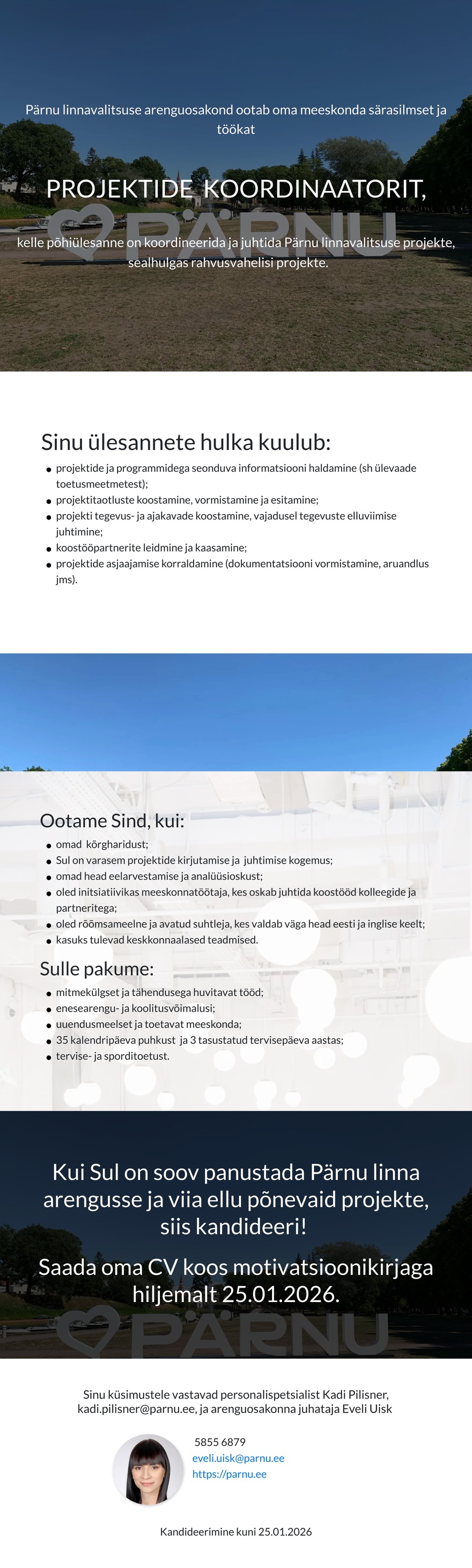 Pärnu Linnavalitsus Projektide koordinaator