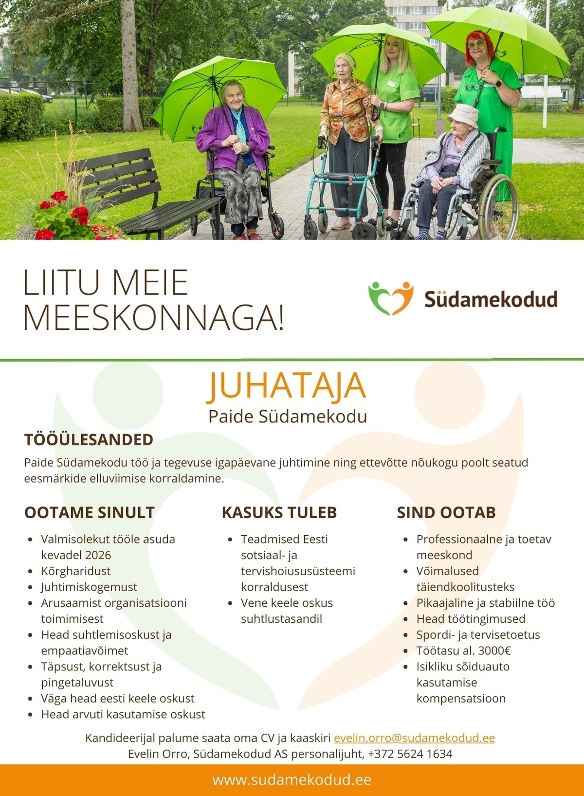 Südamekodud AS Paide Südamekodu juhataja