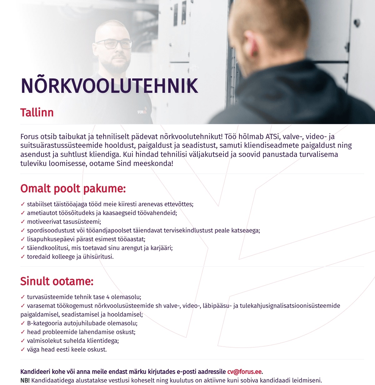 Forus Security AS Nõrkvoolutehnik Tallinn
