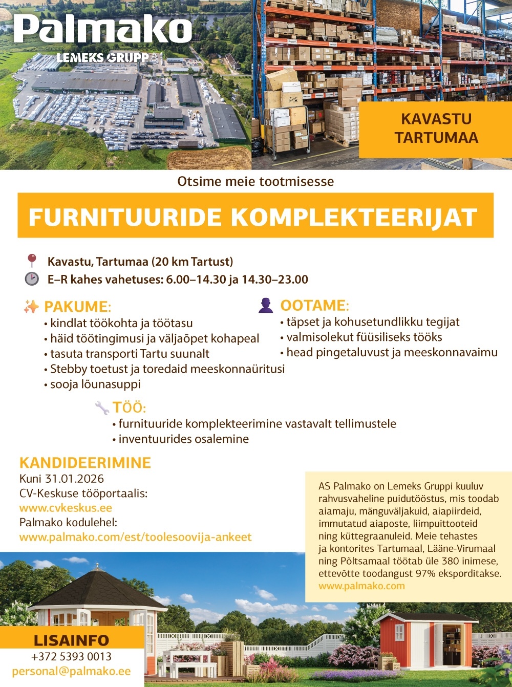 Palmako AS Furnituuride komplekteerija