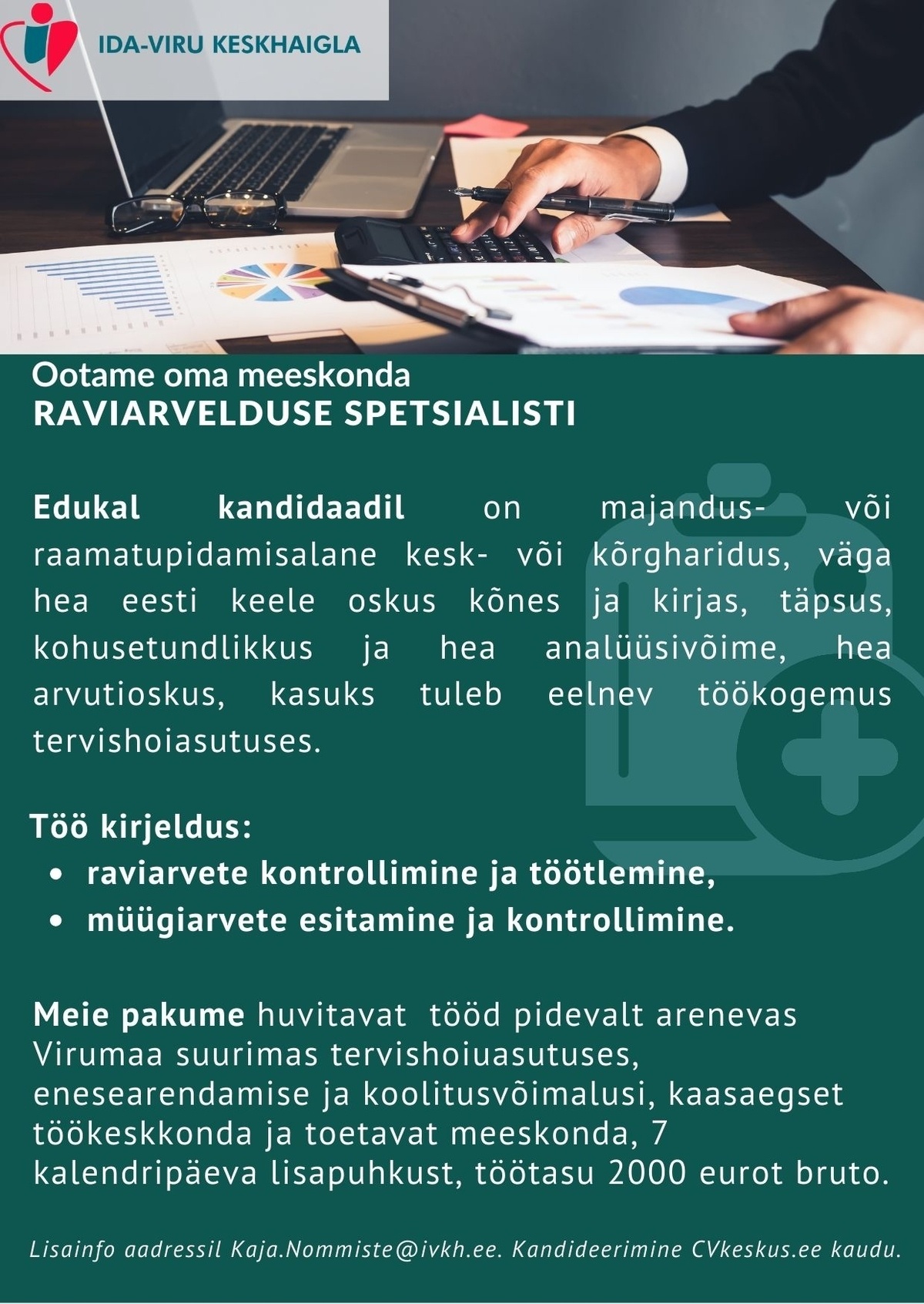 Ida-Viru Keskhaigla SA Raviarvelduse spetsialist