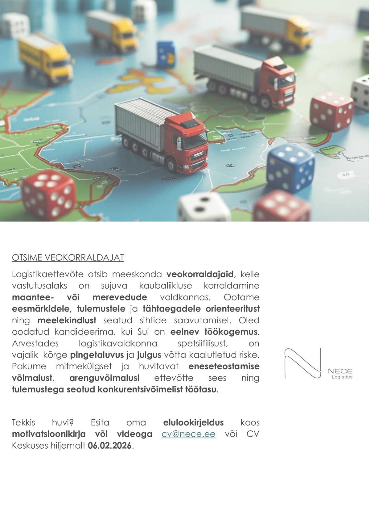 NECE Logistics OÜ Veokorraldaja