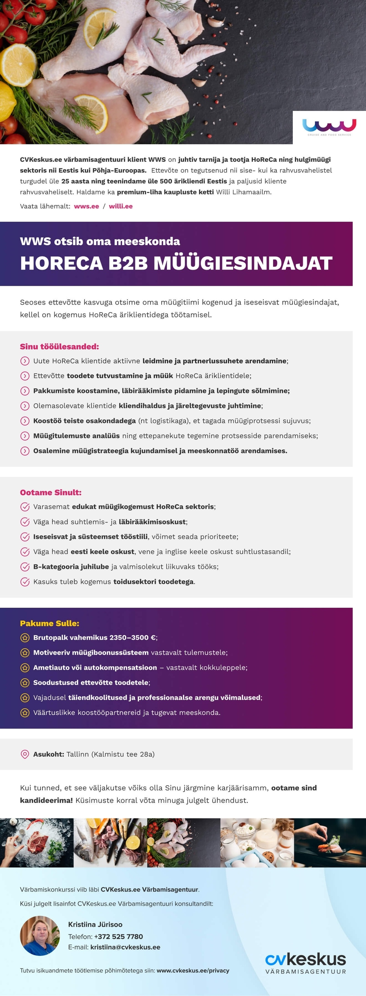 WWS OÜ HORECA müügiesindaja