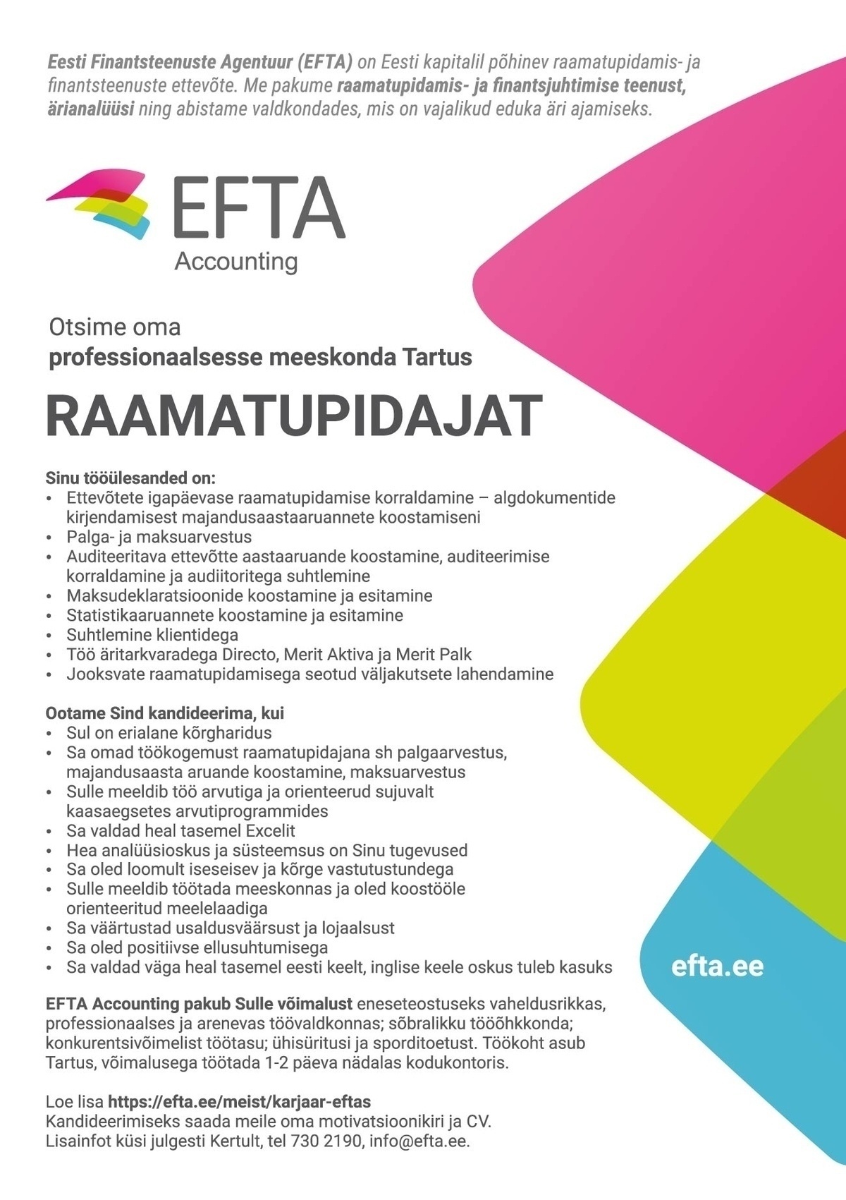 EFTA ACCOUNTING OÜ Raamatupidaja