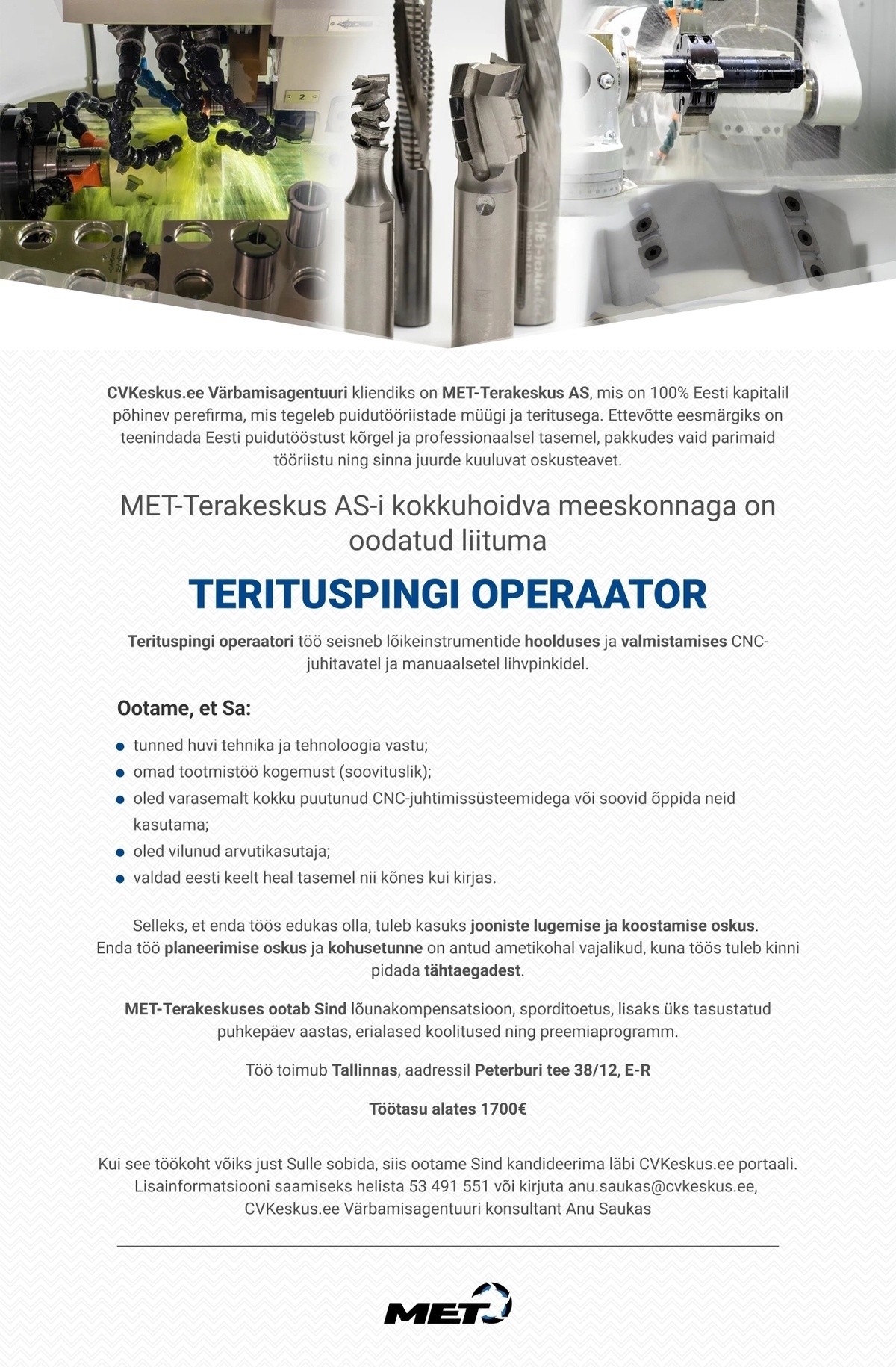 MET-Terakeskus AS TERITUSPINGI OPERAATOR