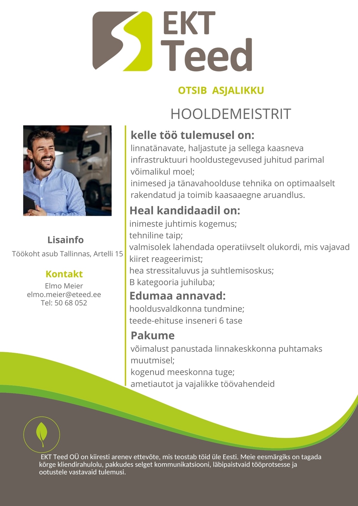 EKT Teed OÜ Hooldemeister