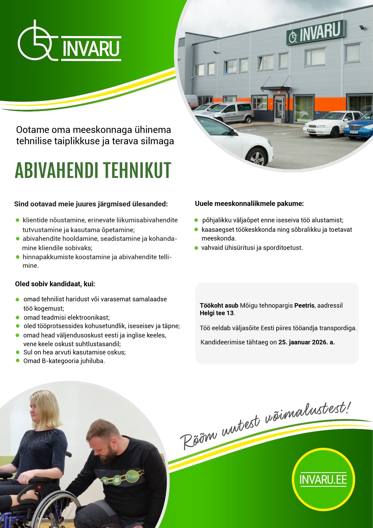 Invaru OÜ Abivahendi tehnik