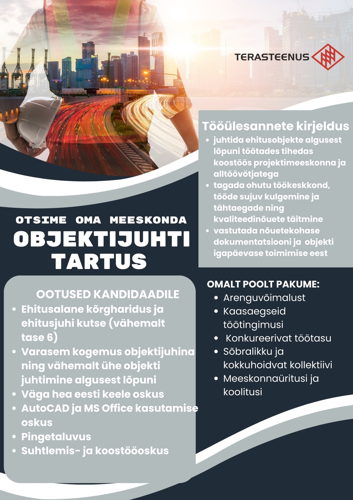 Terasteenus OÜ Objektijuht