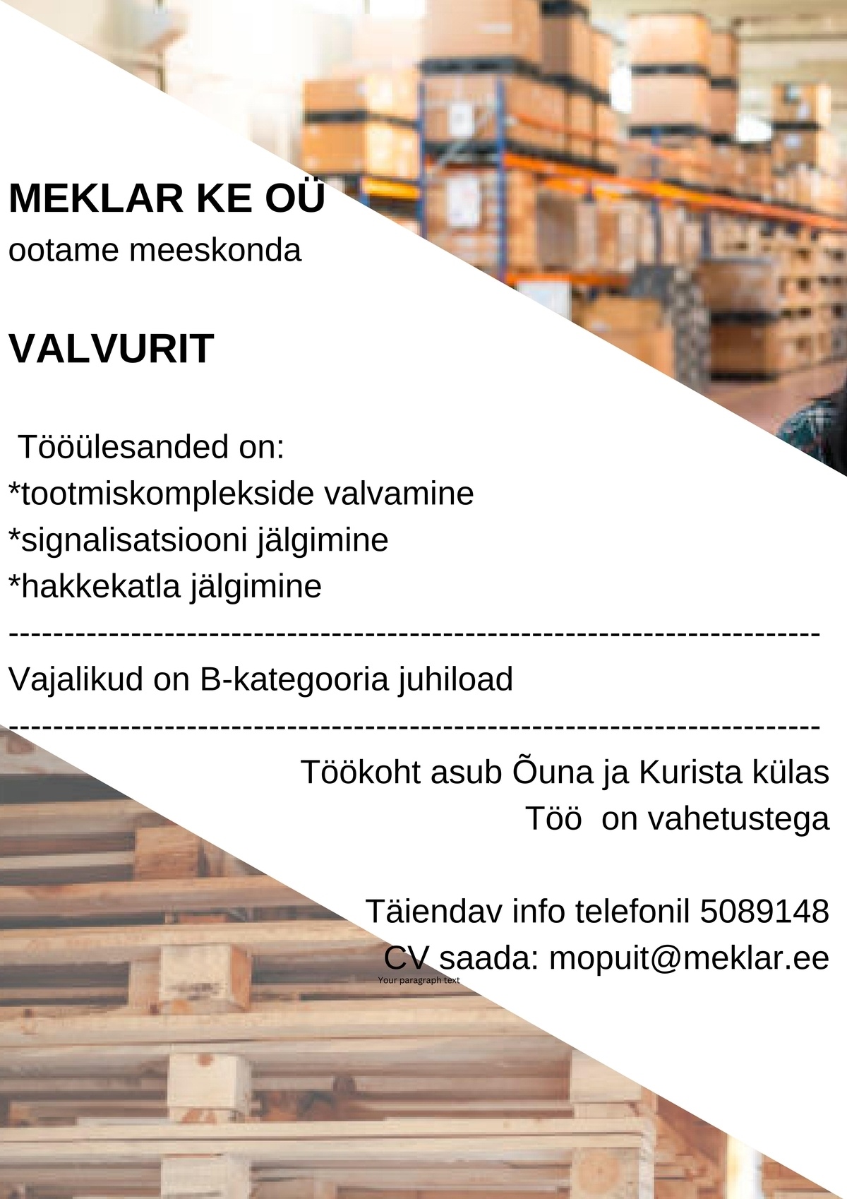 Meklar KE OÜ Valvur