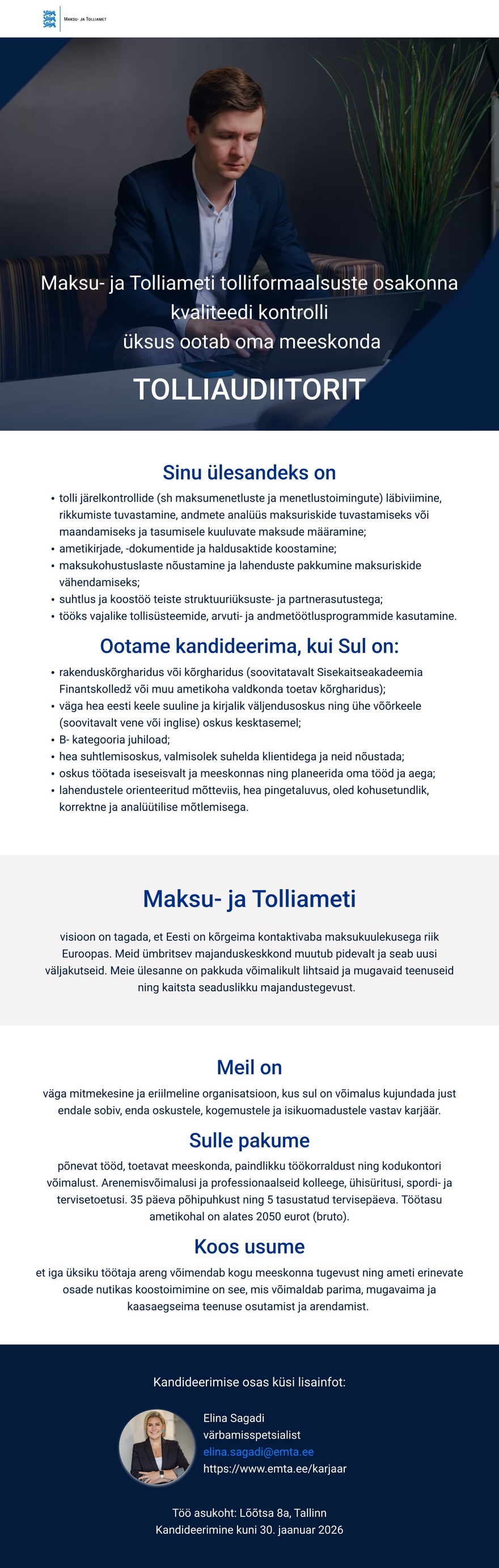 Maksu- ja Tolliamet Tolliaudiitor