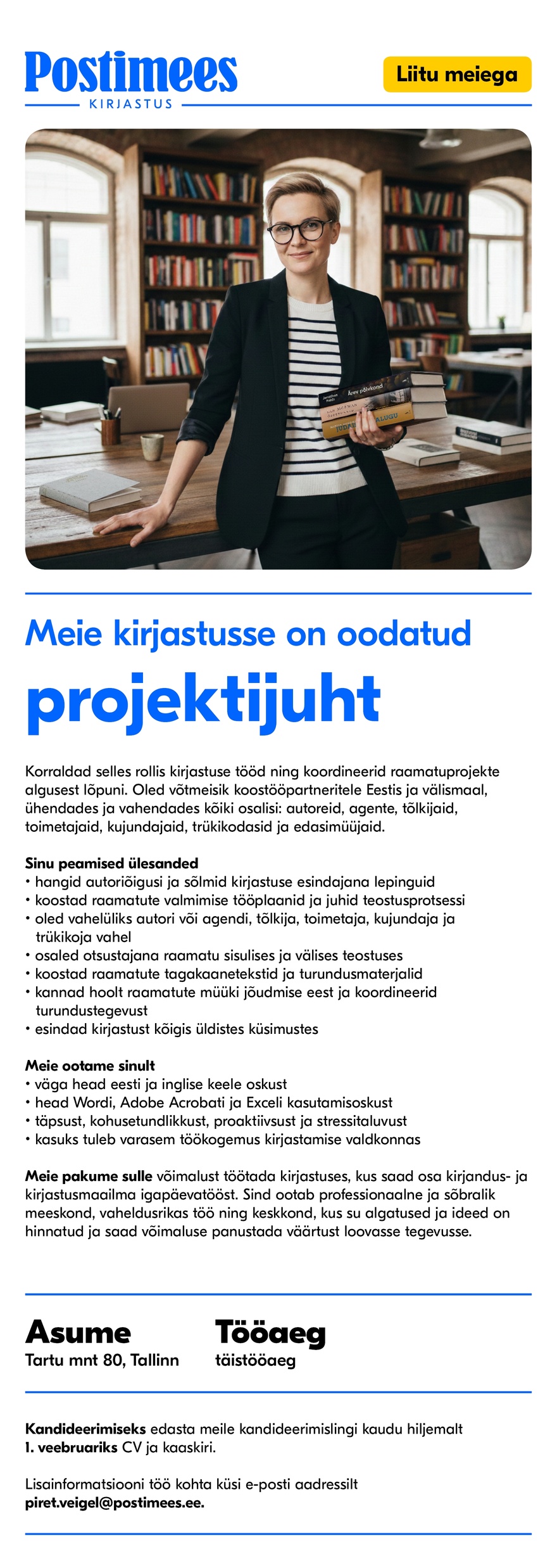 Postimees Grupp AS Kirjastuse projektijuht