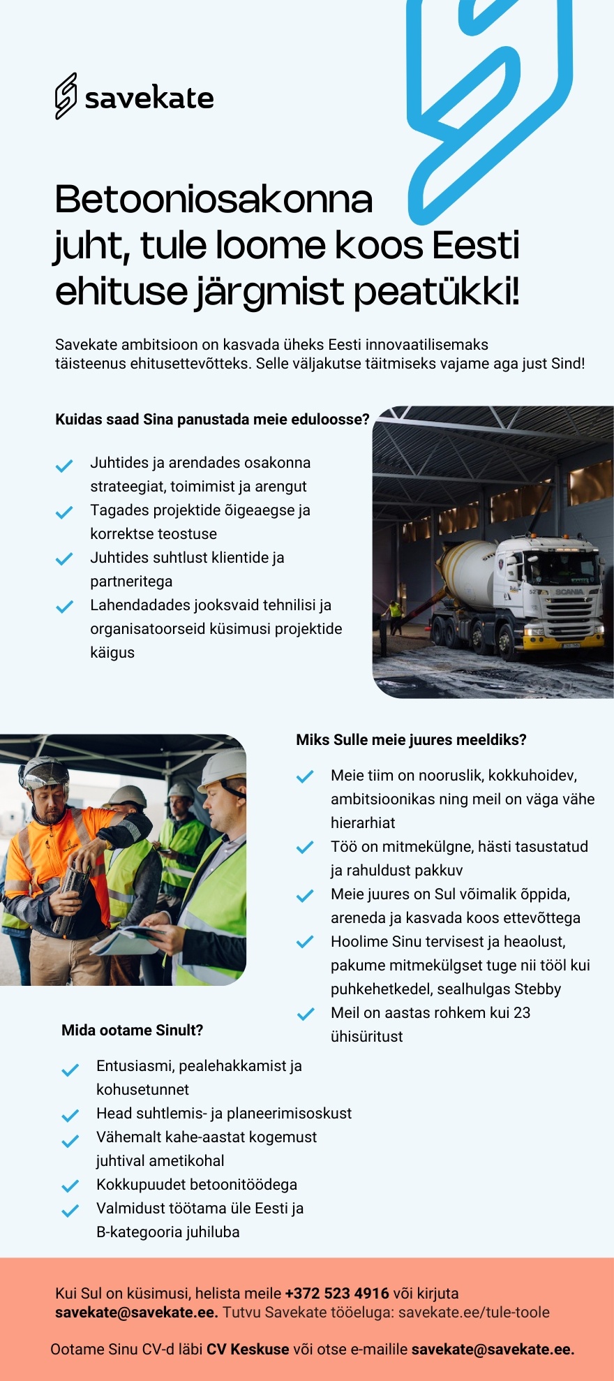 Savekate OÜ Betooniosakonna juht