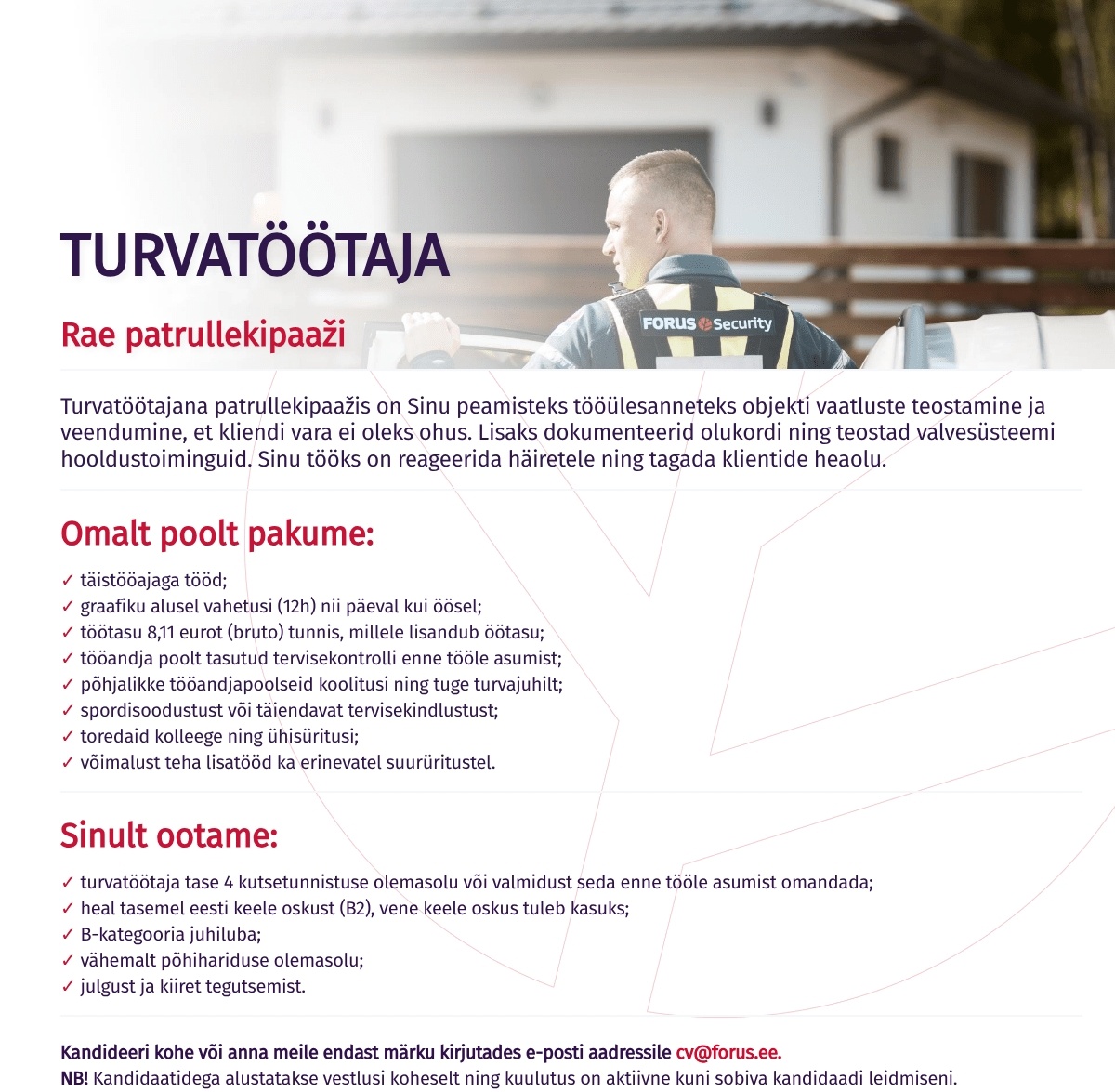 Forus Security AS Turvatöötaja Rae patrullekipaaži