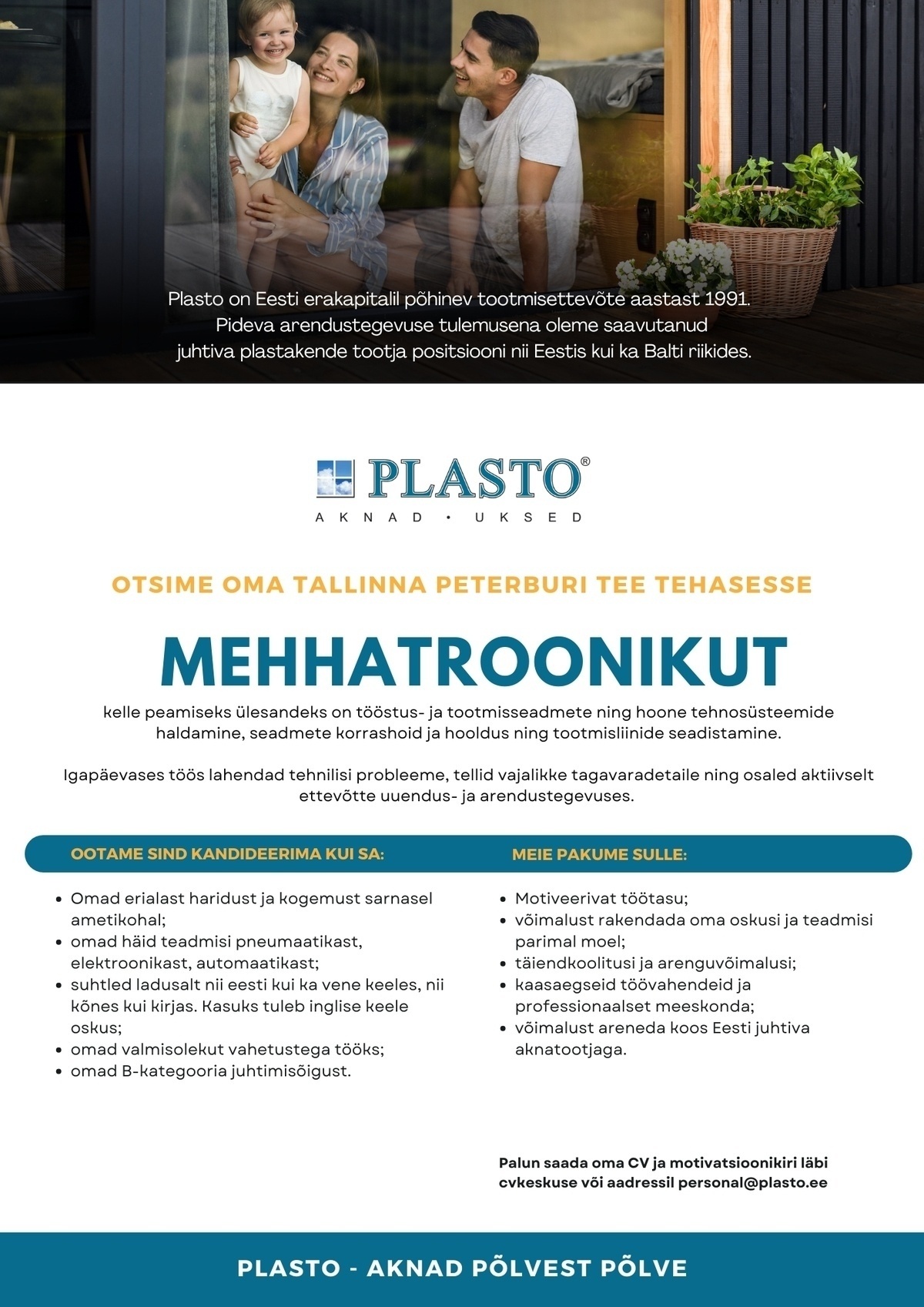 OÜ Plasto Aknad.Uksed Mehhatroonik