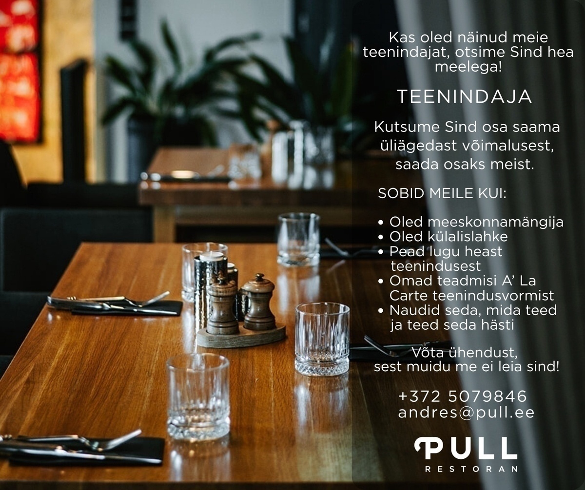 Pull Restoranid OÜ Saaliteenindaja
