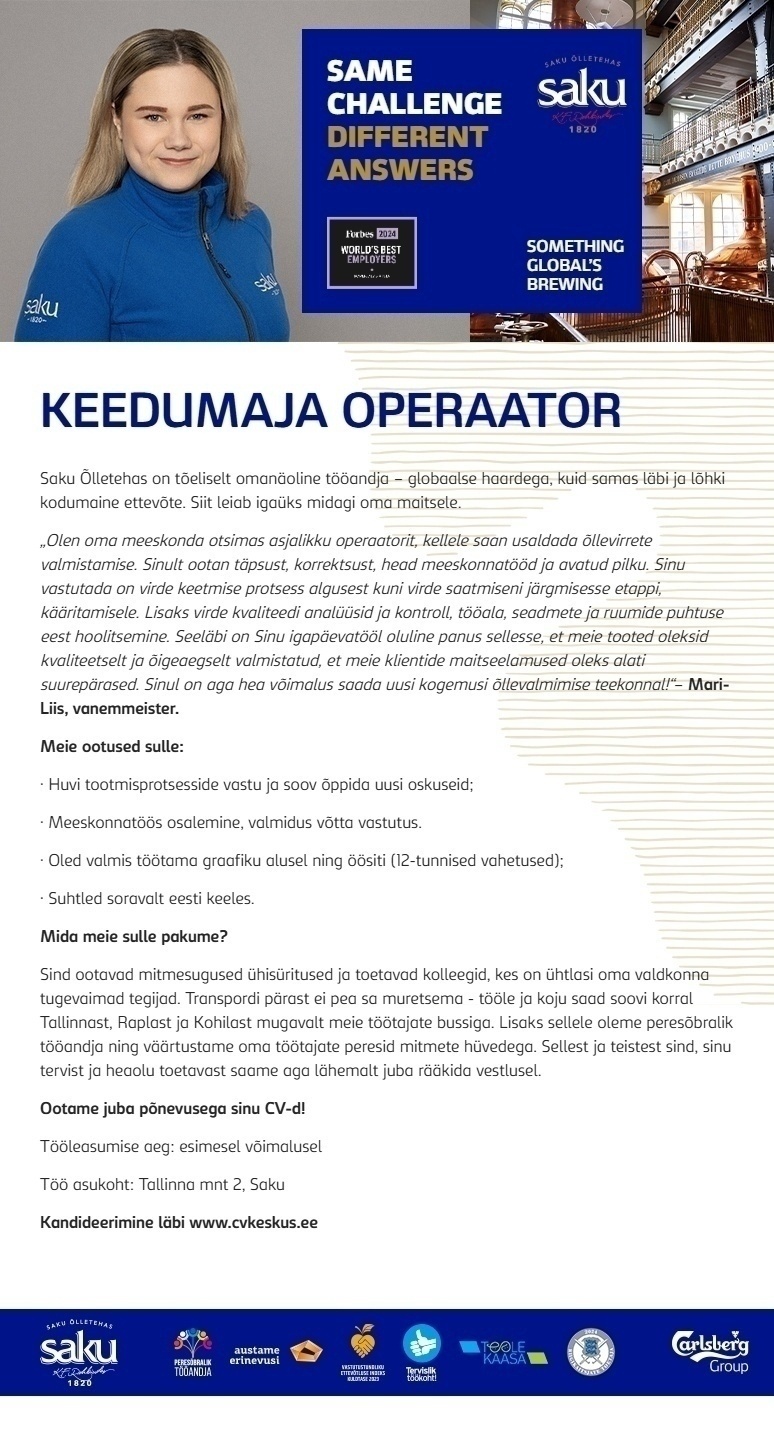 Saku Õlletehase AS Keedumaja operaator
