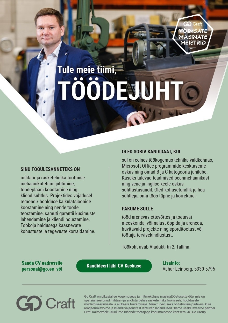 OÜ GoCraft Töödejuht