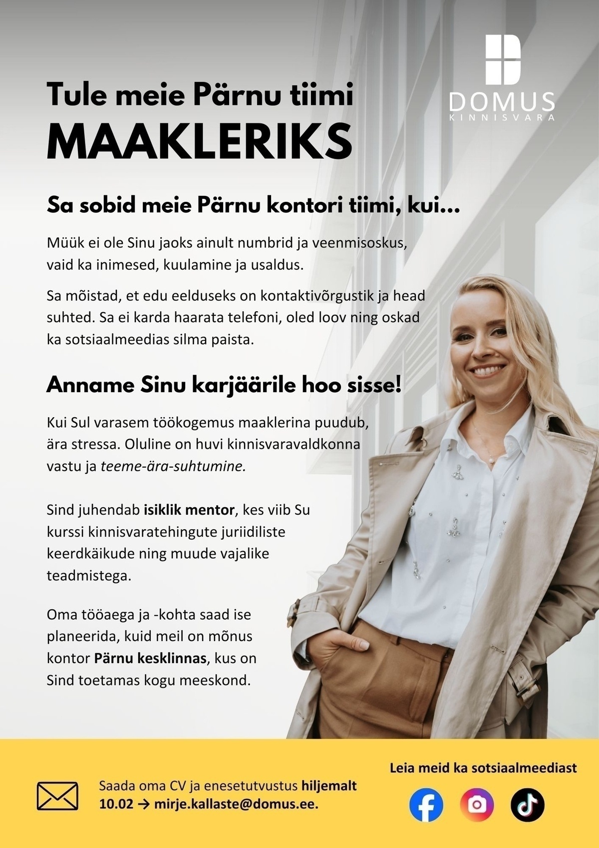 Domus Kinnisvara Vahendus OÜ Kinnisvaramaakler