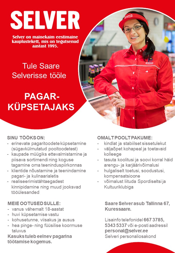 Selver Pagar-küpsetaja Saare Selver