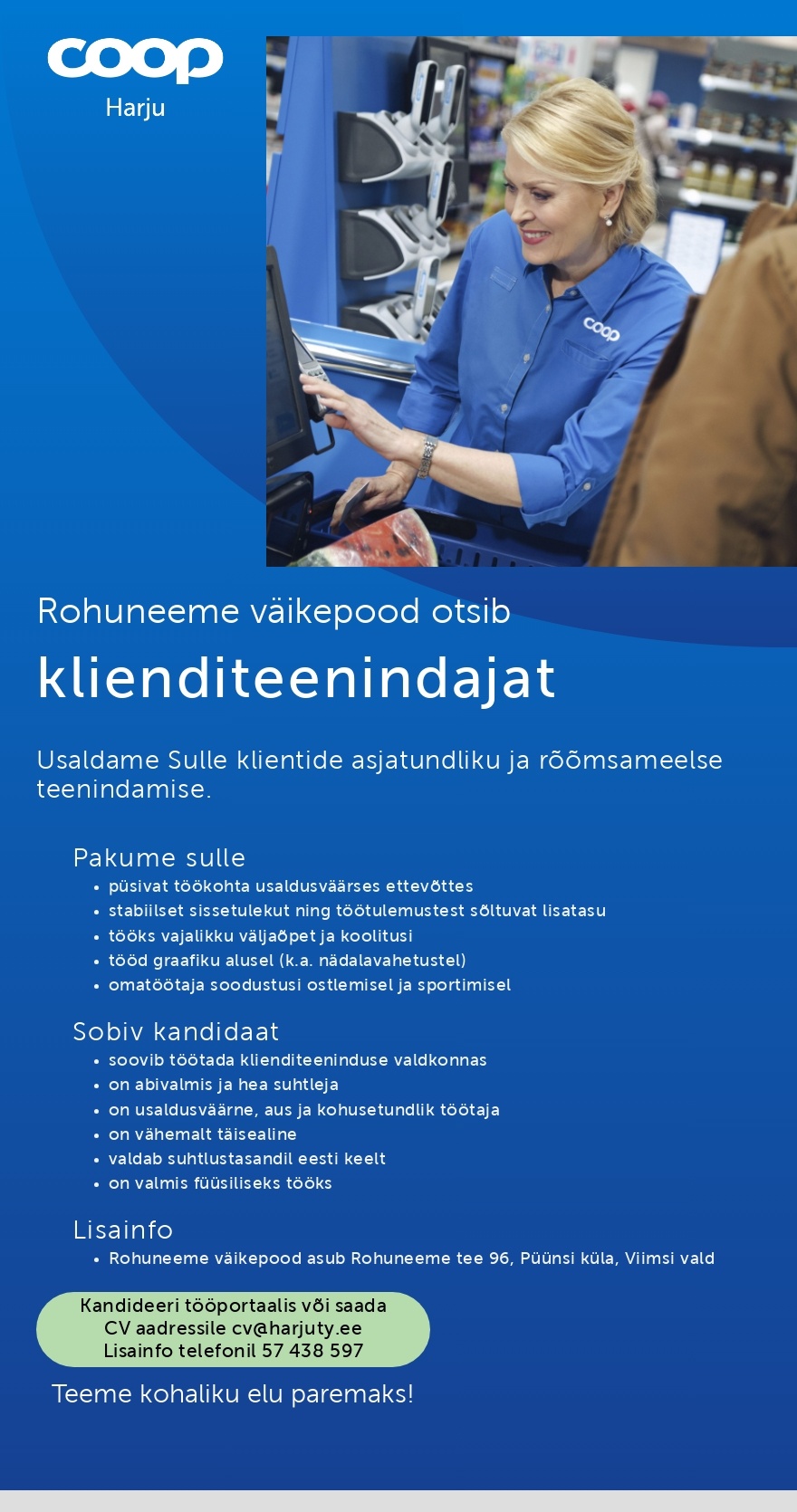 Harju Tarbijate Ühistu Klienditeenindaja Rohuneeme väikepood (Coop Harju)