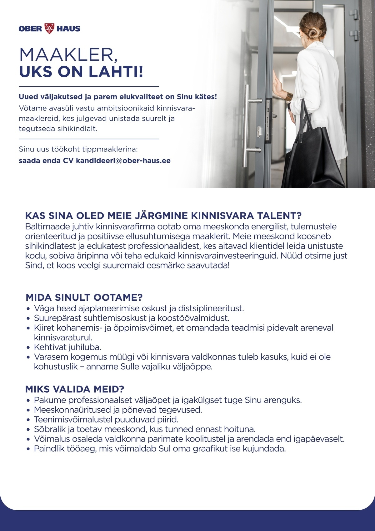 OBER-HAUS REAL ESTATE ADVISORS AS Kinnisvaramaakler