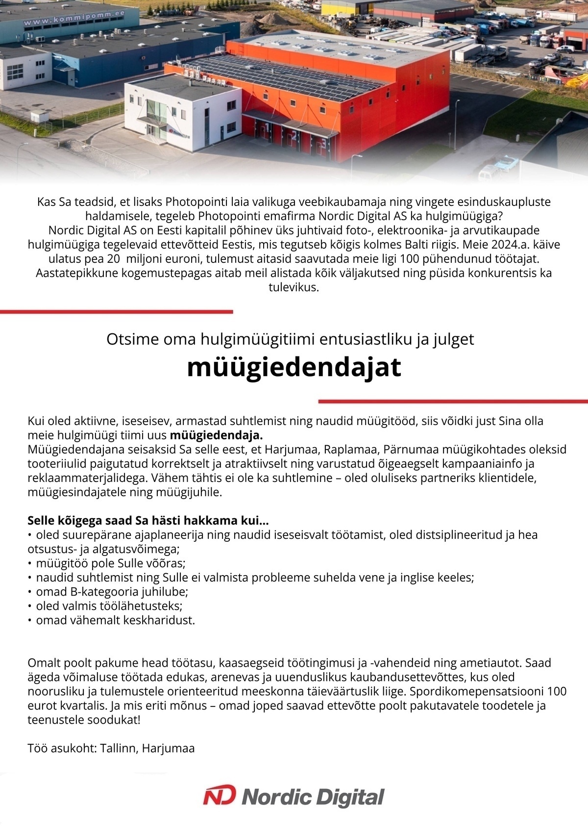 Nordic Digital AS Müügiedendaja