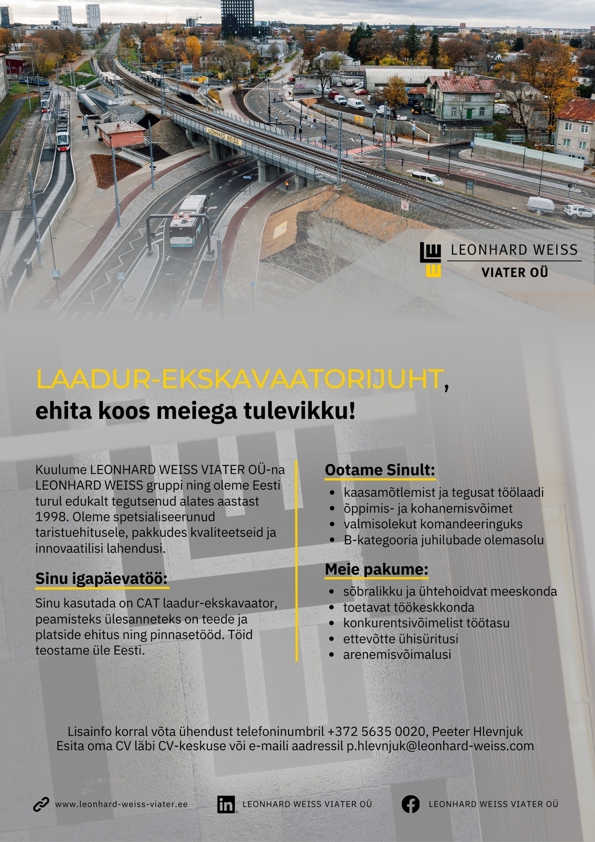 LEONHARD WEISS VIATER OÜ Laadur-ekskavaatorijuht