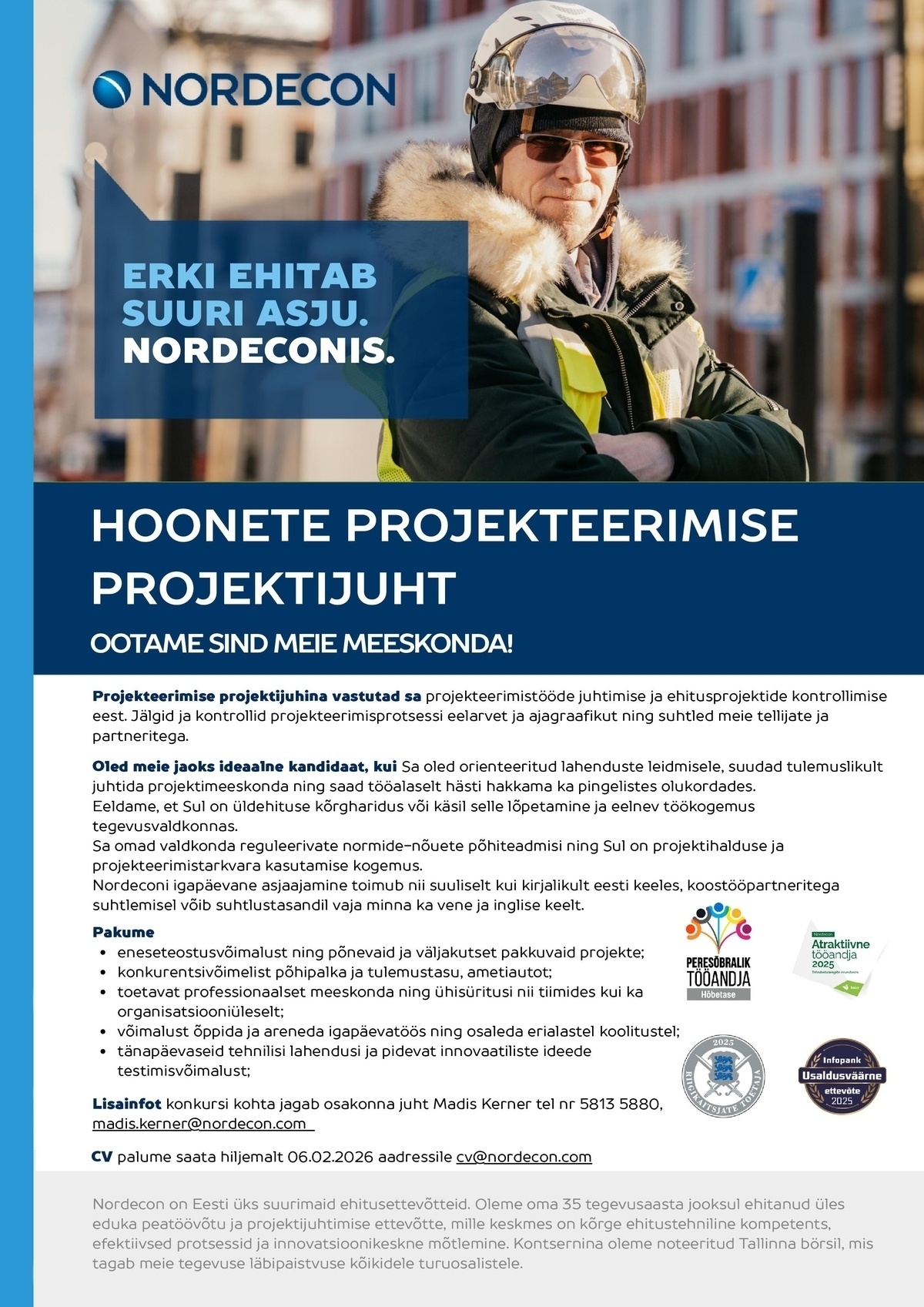 NORDECON AS Hoonete projekteerimise projektijuht