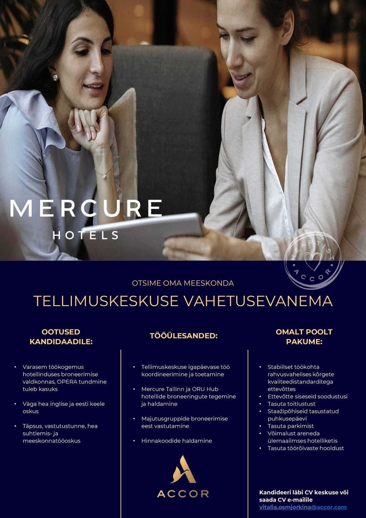 Airport Hotel OP OÜ Tellimuskeskuse vahetusevanem