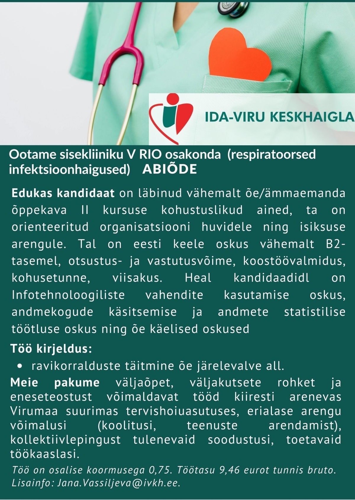 Ida-Viru Keskhaigla SA Abiõde V RIO osakonda (respiratoorsed infektsioonhaigused)