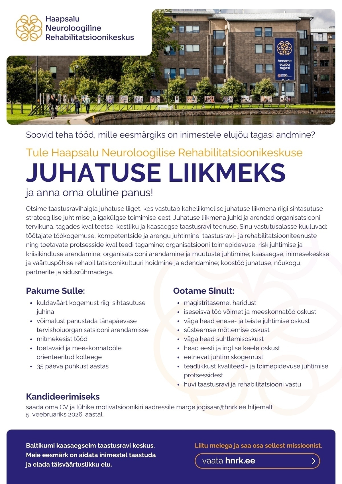 SA Haapsalu Neuroloogiline Rehabilitatsioonikeskus Juhatuse liige