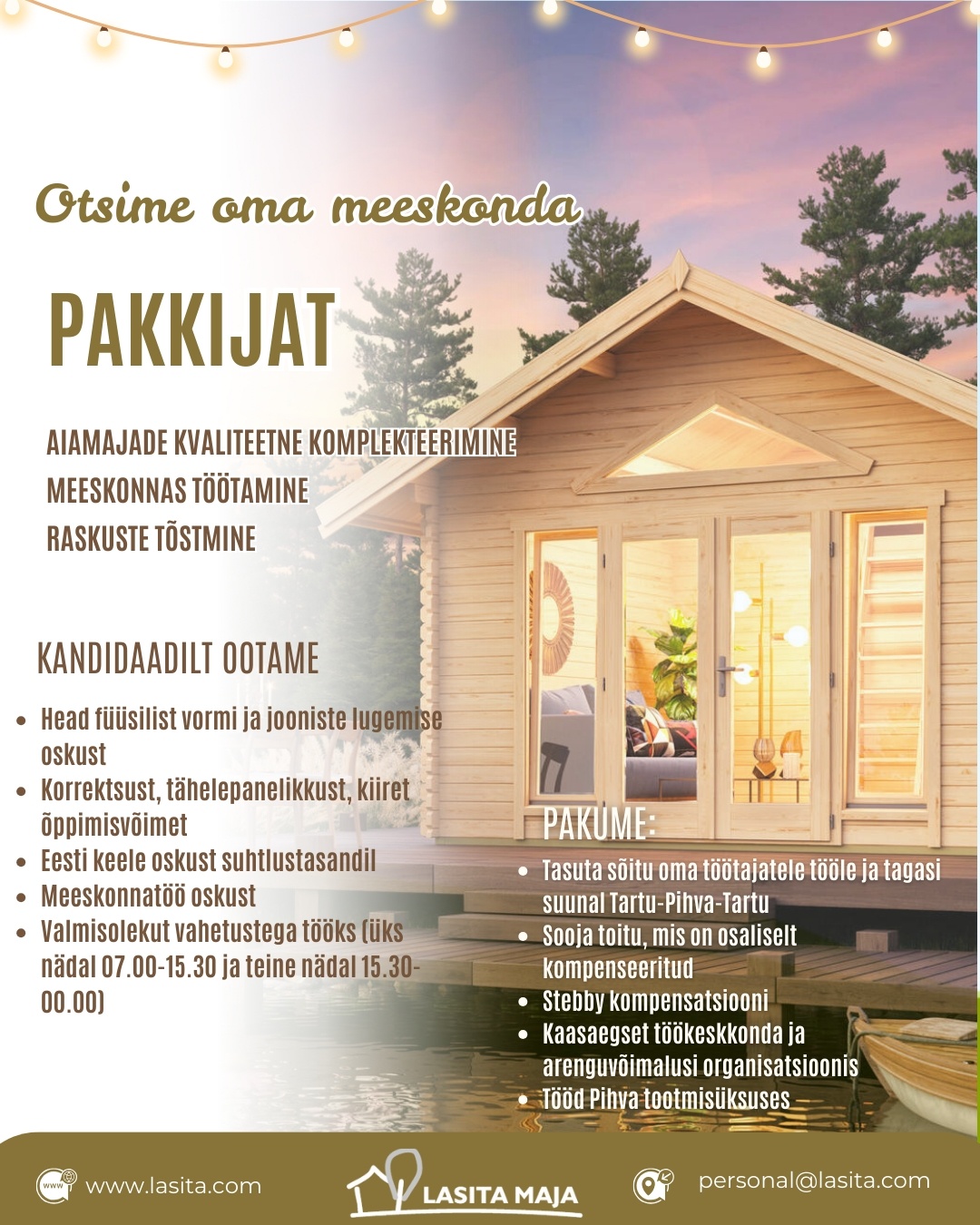 Lasita Maja OÜ Pakkija