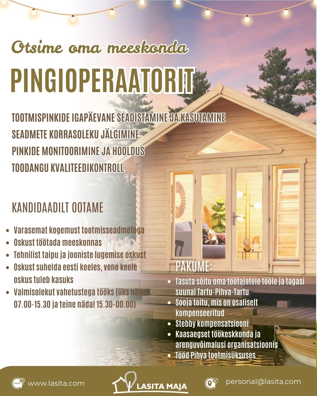 Lasita Maja OÜ Puidupingi operaator