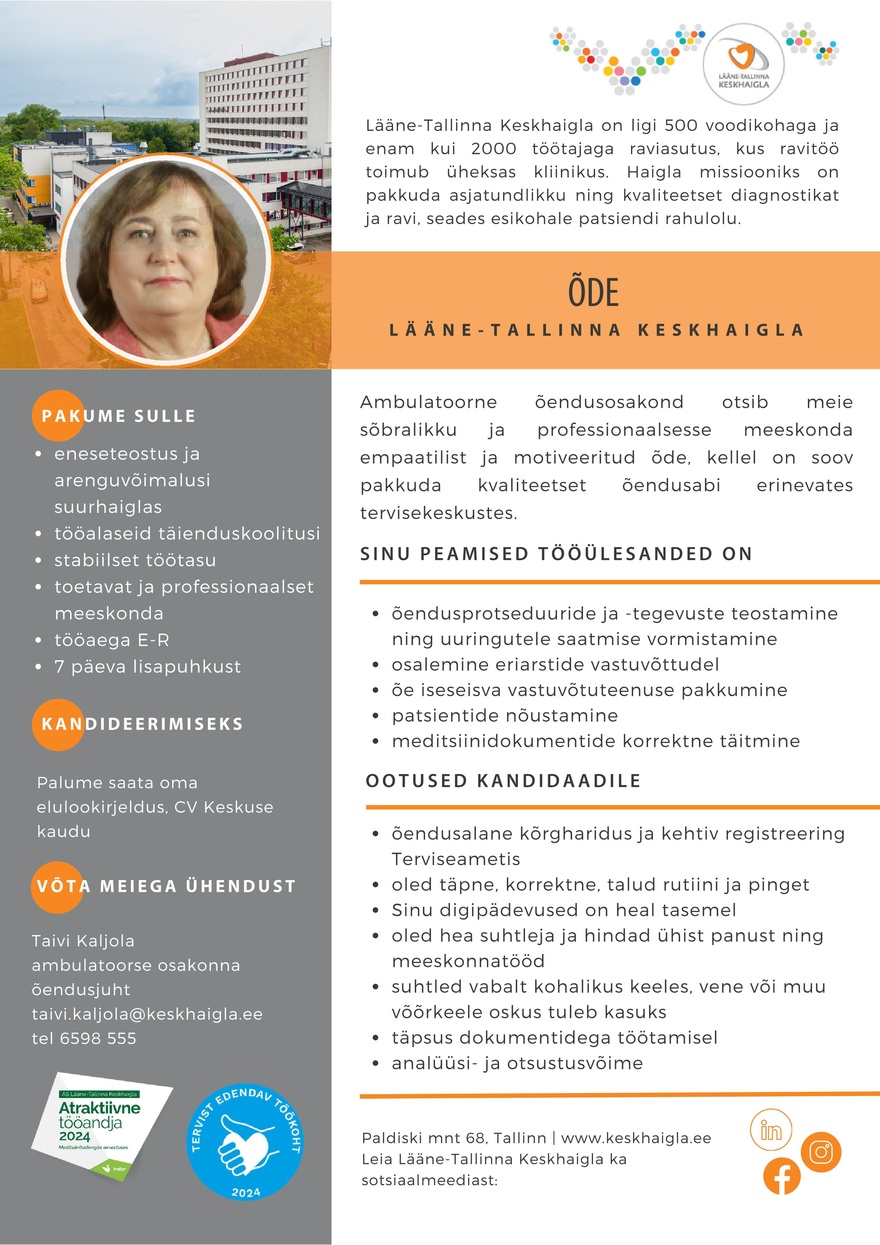 AS Lääne-Tallinna Keskhaigla Õde